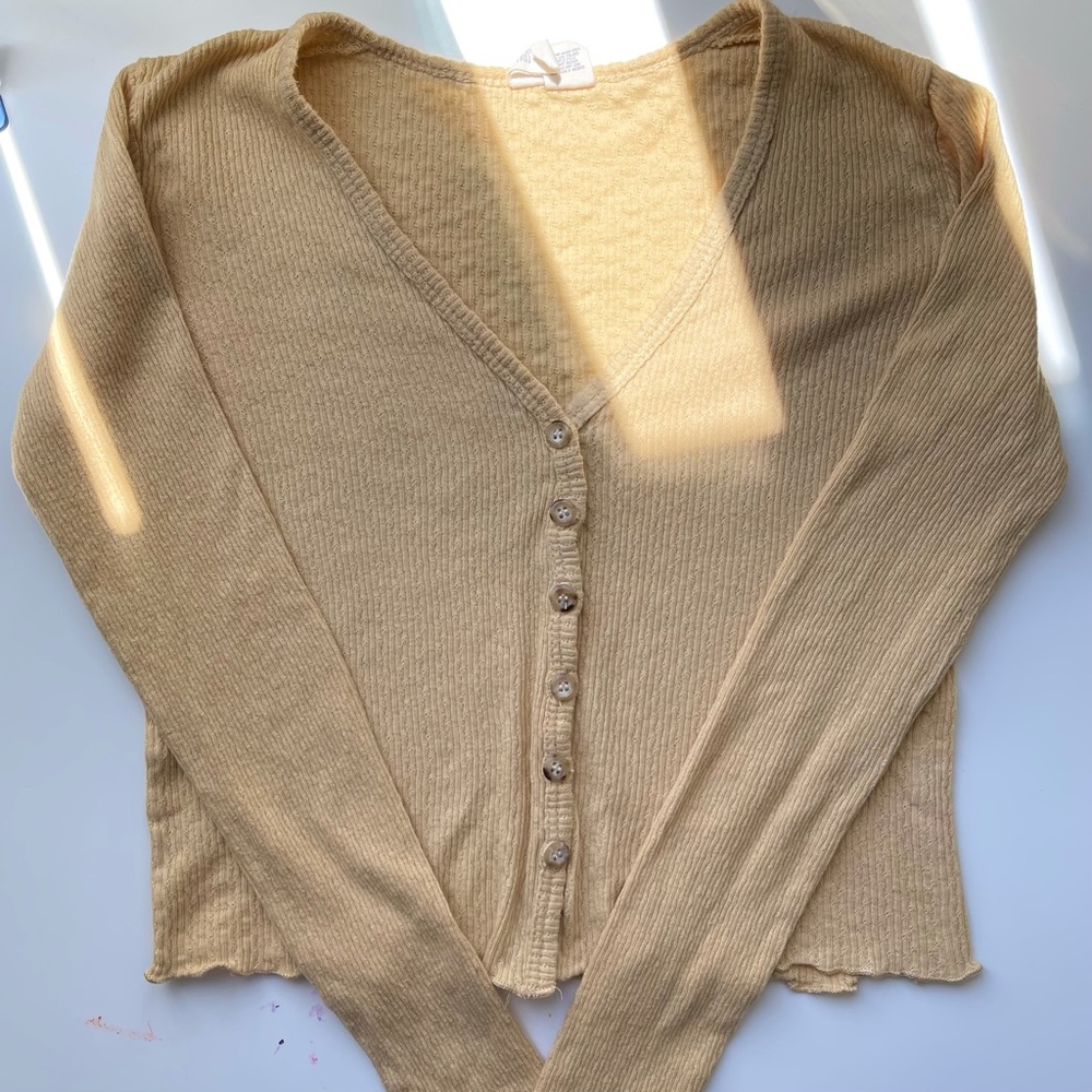 Yellow Sky and Sparrow Cardigan
